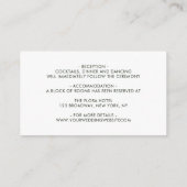 熱帯の緑の水色の葉結婚の詳細 エンクロージャーカード (裏面)