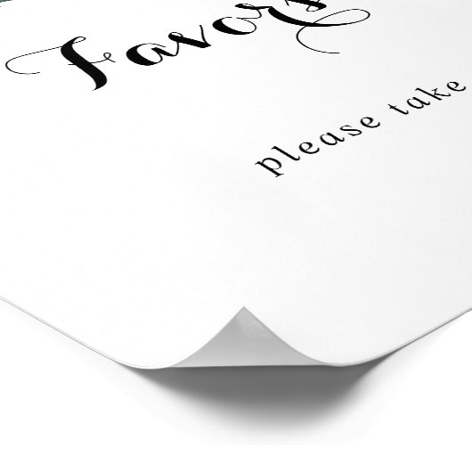 熱帯の緑の白いフローラの好意サイン ポスター (角)