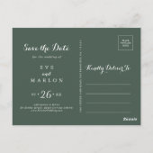 熱帯の緑の白いフローラ保存日 ポストカード (裏面)