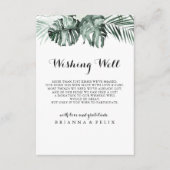 熱帯の緑の白結婚の願い井戸 エンクロージャーカード (正面)
