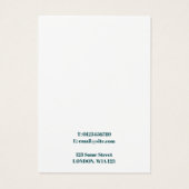 熱帯の緑の葉のイヤリングディスプレイカード (裏面)