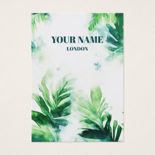 熱帯の緑の葉のイヤリングディスプレイカード