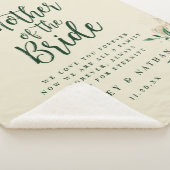 熱帯の緑の葉の母の花嫁引用文 シェルパブランケット (3/4)