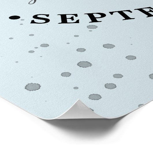 熱帯の緑の葉の青い男の子の赤ちゃんシャワー ポスター (角)