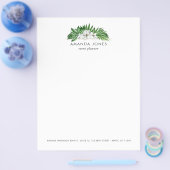 熱帯の緑の葉 チラシ (シングル)