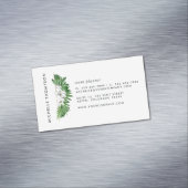 熱帯の緑の葉 マグネット名刺 (インサイチュ)
