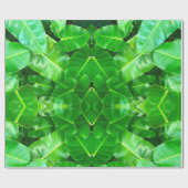 熱帯の緑の葉 ラッピングペーパー (フラット)