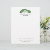 熱帯の緑の葉 レターヘッド (スタンド正面)