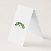 熱帯の緑の葉 名刺 (裏面)