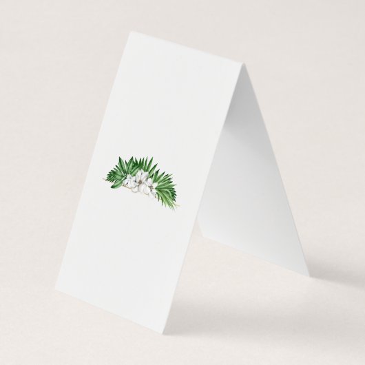 熱帯の緑の葉 名刺 (裏面)