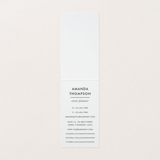 熱帯の緑の葉 名刺 (内部フラット)