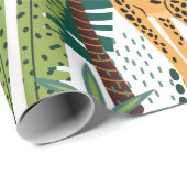 熱帯の緑豊かなジャングルに生息するヒョウ葉ヒョウ ラッピングペーパー (ロールコーナー)