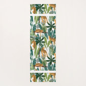熱帯の緑豊かなジャングルのヨーガに葉ヒョウヒョウ ヨガマット (裏面)