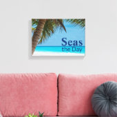 熱帯の美しいビーチシーンシーズザデイ キャンバスプリント (インサイチュ (リビング))