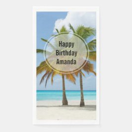 熱帯の美しいヤシの木ビーチ