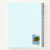熱帯の美しいヤシの木ビーチ ノートブック (裏面)