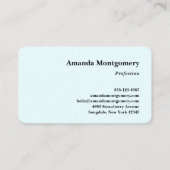 熱帯の美しいヤシの木ビーチ 名刺 (裏面)