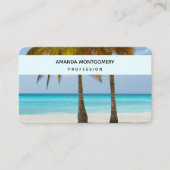 熱帯の美しいヤシの木ビーチ 名刺 (正面)