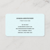 熱帯の美しいヤシの木ビーチ 名刺 (裏面)