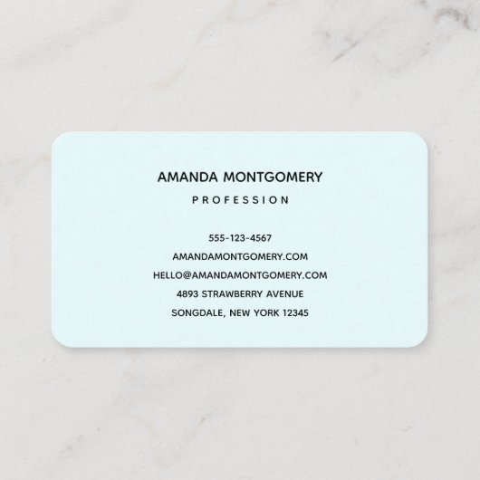 熱帯の美しいヤシの木ビーチ 名刺 (裏面)