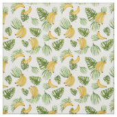 熱帯の至福：バナナとエキゾチックな植物生地 ファブリック (見本)