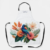 熱帯の至福：フローラ鮮やかーの融合 エプロン (正面)