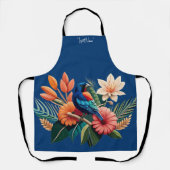 熱帯の至福：フローラ鮮やかーの融合 エプロン (正面)