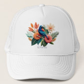 熱帯の至福：フローラ鮮やかーの融合 キャップ (正面)