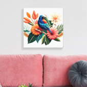熱帯の至福：フローラ鮮やかーの融合 キャンバスプリント (インサイチュ (リビング))