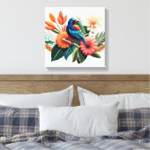 熱帯の至福：フローラ鮮やかーの融合 キャンバスプリント (インサイチュ (寝室))