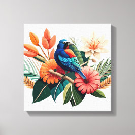 熱帯の至福：フローラ鮮やかーの融合 キャンバスプリント