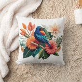 熱帯の至福：フローラ鮮やかーの融合 クッション (ブランケット)