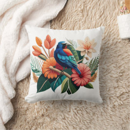 熱帯の至福：フローラ鮮やかーの融合 クッション