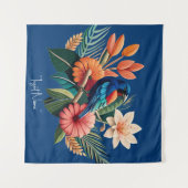 熱帯の至福：フローラ鮮やかーの融合 タペストリー (正面(横))