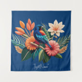 熱帯の至福：フローラ鮮やかーの融合 タペストリー (正面)