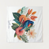 熱帯の至福：フローラ鮮やかーの融合 タペストリー (正面(横))
