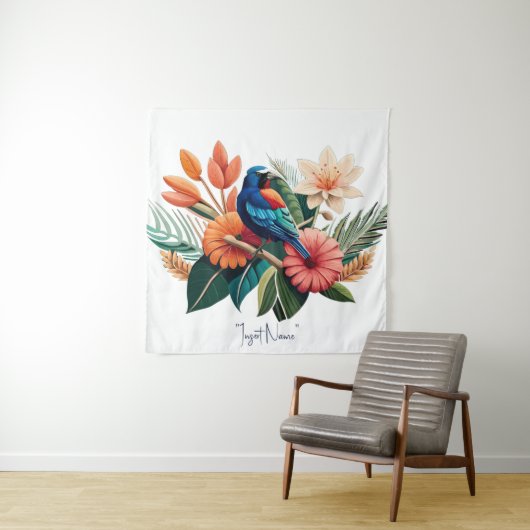 熱帯の至福：フローラ鮮やかーの融合 タペストリー (インサイチュ)