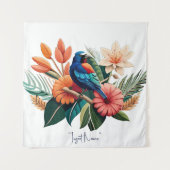 熱帯の至福：フローラ鮮やかーの融合 タペストリー (正面)