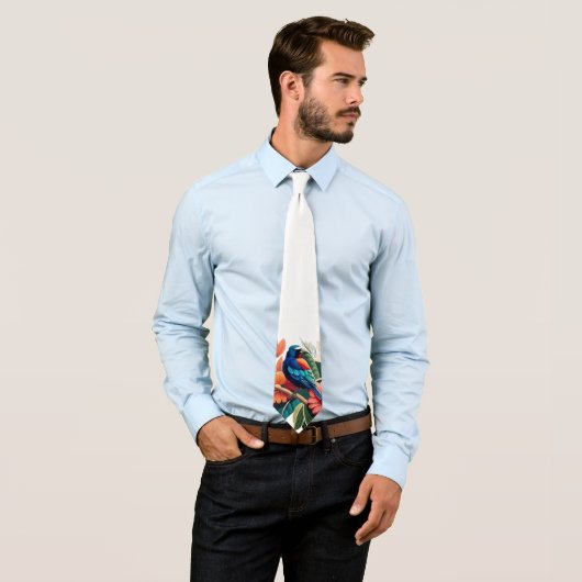 熱帯の至福：フローラ鮮やかーの融合 ネクタイ (インサイチュ)