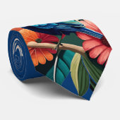 熱帯の至福:フローラ鮮やかーの融合 ネクタイ (ロール)