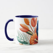 熱帯の至福：フローラ鮮やかーの融合 マグカップ (左)