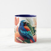 熱帯の至福：フローラ鮮やかーの融合 マグカップ (中央)