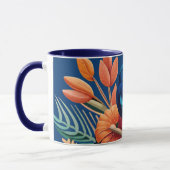 熱帯の至福：フローラ鮮やかーの融合 マグカップ (左)