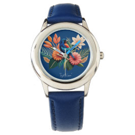 熱帯の至福：フローラ鮮やかーの融合 腕時計