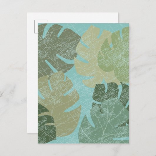 熱帯の色あせ葉た ポストカード (正面/裏面)