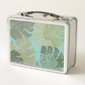 熱帯の色あせ葉た メタルランチボックス (裏面)