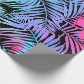 熱帯の色のヤシ ラッピングペーパー (角)