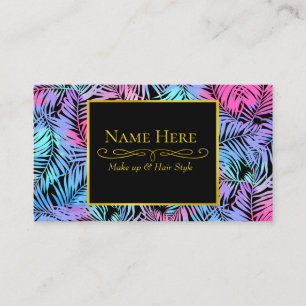 熱帯の色のヤシ 名刺
