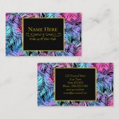 熱帯の色のヤシ 名刺 (正面/裏面)