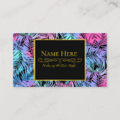 熱帯の色のヤシ 名刺 (正面)